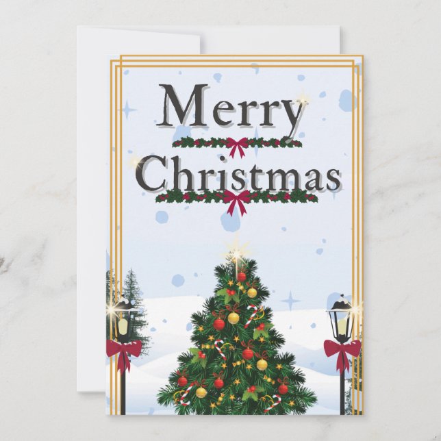 Festiva Tarjeta de Navidades de invierno (Anverso)