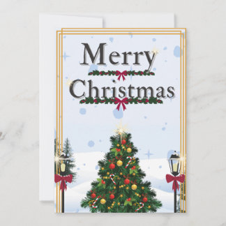 Festiva Tarjeta de Navidades de invierno