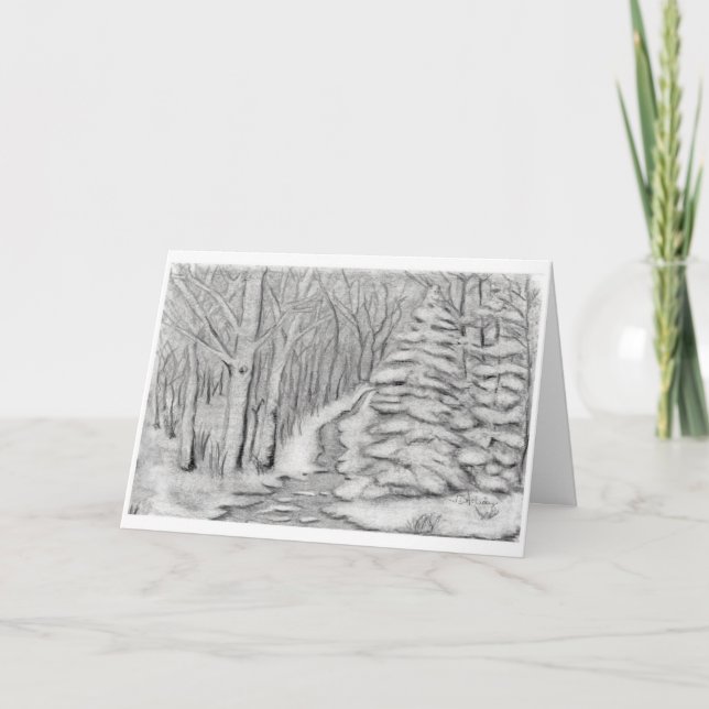 Festiva Tarjeta de Navidades de invierno (Anverso)