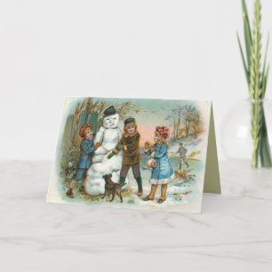 Festiva Tarjeta de Navidades de invierno de Victoria