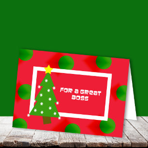 Festiva Tarjeta de Navidades de jefe