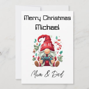 Festiva Tarjeta de Navidades de jugador personalizada