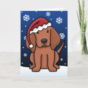 Festiva Tarjeta de Navidades de Kawaii Redbone