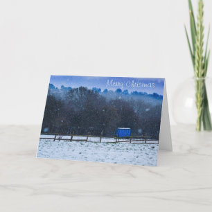 Festiva Tarjeta de Navidades de la caja de invierno
