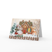 Tarjeta de Navidades de la casa Gingerbread
