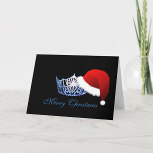 Festiva Tarjeta de Navidades de la Corona de Sombrero al e