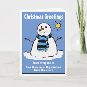 Festiva Tarjeta de Navidades de la empresa Snowman.