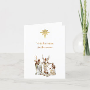 Festiva Tarjeta de Navidades de la escena de la natividad