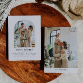 Festiva Tarjeta de Navidades de la familia de fotografía a