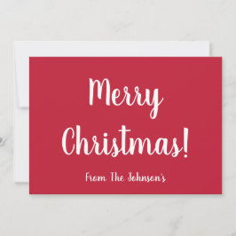 Festiva Tarjeta de Navidades de la familia roja moderna
