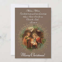 Festiva Tarjeta de Navidades de la Familia Santa