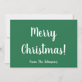 Festiva Tarjeta de Navidades de la familia verde moderna