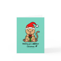 Tarjeta de Navidades de la función Cat Purfect