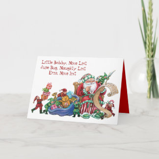 Festiva Tarjeta de Navidades de la lista de personalizados