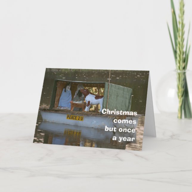 Festiva Tarjeta de Navidades de la Natividad (Anverso)