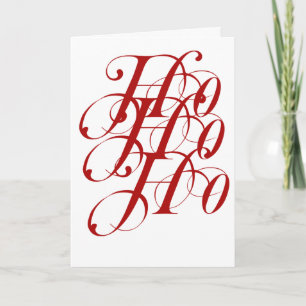 Festiva Tarjeta de Navidades de la tipografía Ho ho ho ho