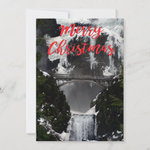 Festiva Tarjeta de Navidades de las cataratas multnomah co