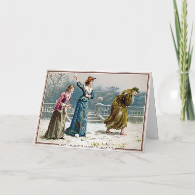 Festiva Tarjeta de Navidades de las damas vagas (Anverso)