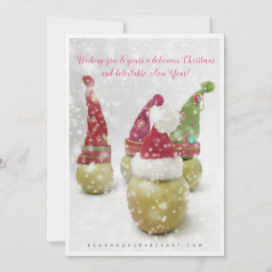 Festiva Tarjeta de Navidades de las deliciosas manzanas Sa