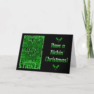 Festiva Tarjeta de Navidades de las formaciones de fútbol