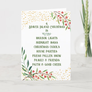 Festiva Tarjeta de Navidades de las islas Beaver