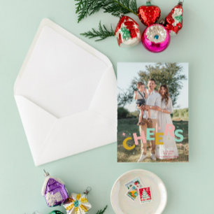 Festiva Tarjeta de Navidades de las letras de salto colori