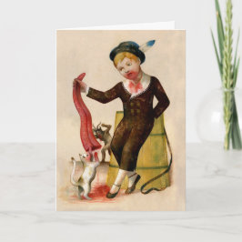 Festiva Tarjeta de Navidades de lengua de Krampus vintage