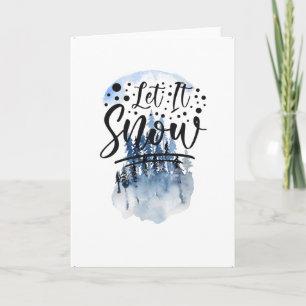 Festiva Tarjeta de Navidades de Let It Snow Blank