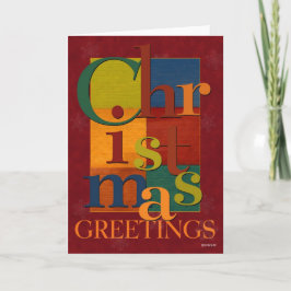 Festiva Tarjeta de Navidades de letras en juego