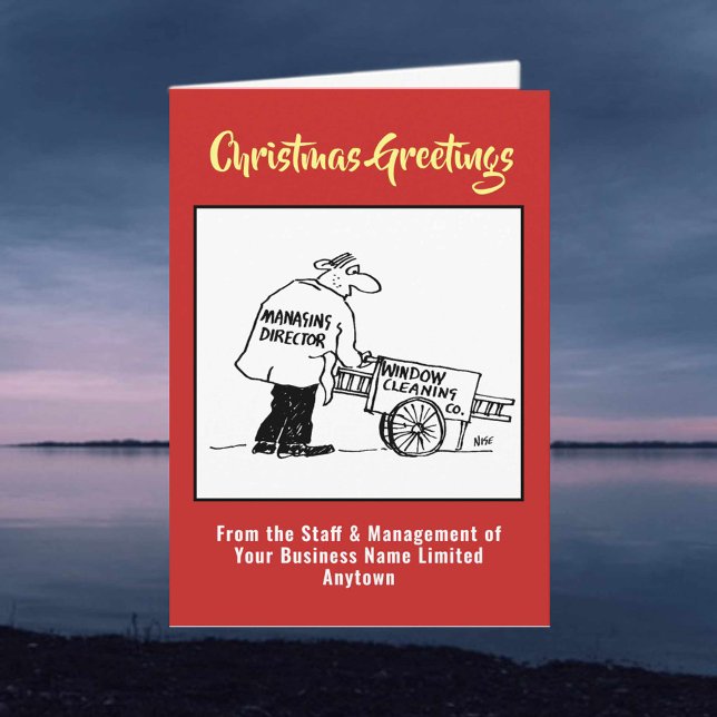 Festiva Tarjeta de Navidades de limpieza de ventanas o lim (Subido por el creador)