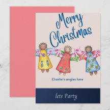 Tarjeta de Navidades de los ángulos de Charlie