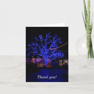 Festiva Tarjeta de Navidades de los árboles azules