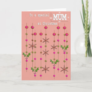Festiva Tarjeta de NAVIDADES de MAMÁ para personas especia
