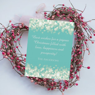 Festiva Tarjeta de Navidades de menta elegante y elegante