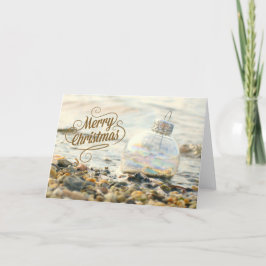 Festiva Tarjeta de Navidades de Merry Beach