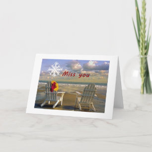 FESTIVA TARJETA DE NAVIDADES DE MISS YOU-BEACH