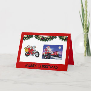 Festiva Tarjeta de Navidades de motocicletas