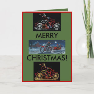 Festiva Tarjeta de Navidades de motocicletas