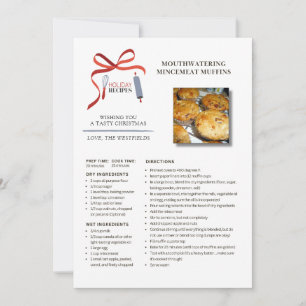 Festiva Tarjeta de Navidades de Muffins Mincemeat Recetas 