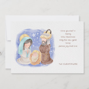 Festiva Tarjeta de Navidades de Natividad de Baby Jesus