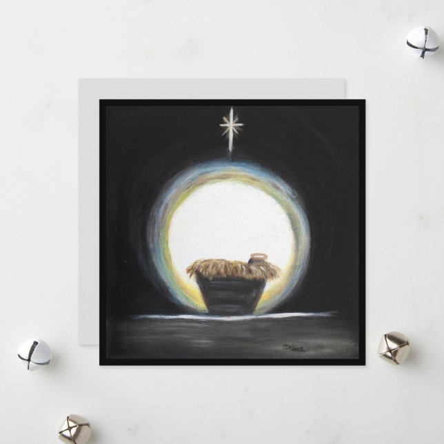 Festiva Tarjeta de Navidades de Natividad de navidades (Anverso/Reverso In Situ)