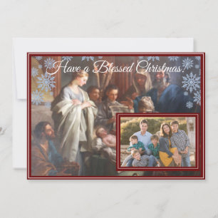 Festiva Tarjeta de Navidades de Natividad de personalizabl