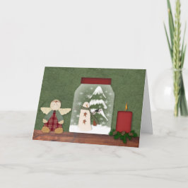 Festiva Tarjeta de Navidades de Navidades de país