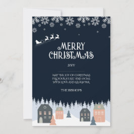 Festiva Tarjeta de Navidades de Navidades rusos de inviern