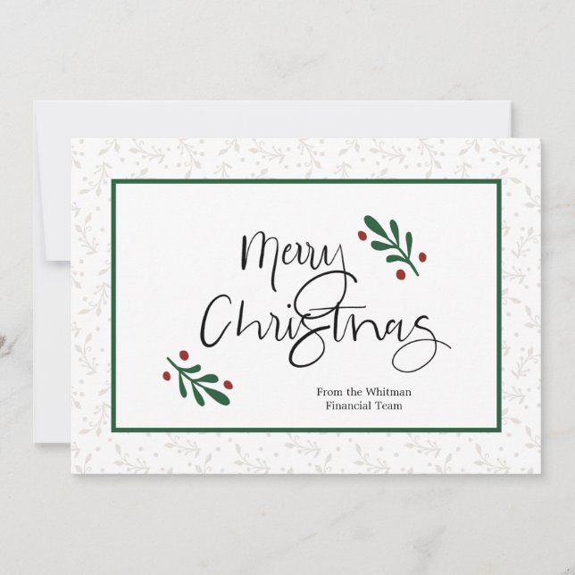 Festiva Tarjeta de Navidades de negocios (Anverso)