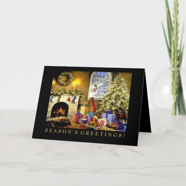 Festiva Tarjeta de Navidades de negocios: Árbol de vacacio (Anverso)