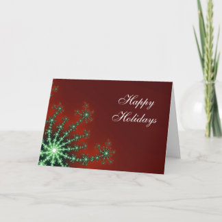 Festiva Tarjeta de Navidades de negocios Red and Green Sno