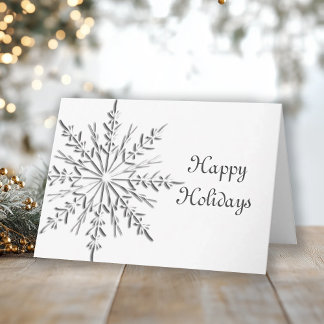 Festiva Tarjeta de Navidades de negocios Snowflake