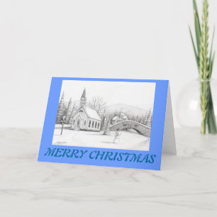 Festiva Tarjeta de Navidades de nieve