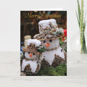 Festiva Tarjeta de Navidades de Nieve Adorable Cubierta de